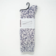 Anonymous Ism Light Slub Crew Socks Navy Socks - ZIGZAG Footwear