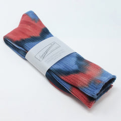 Anonymous-Ism Tie Dye Crew Socks Navy L Socks  - ZIGZAG Footwear