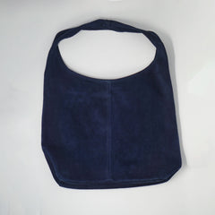 Bagitali M561 Large Suede Shoulder Bag - Navy BAGS  - ZIGZAG Footwear