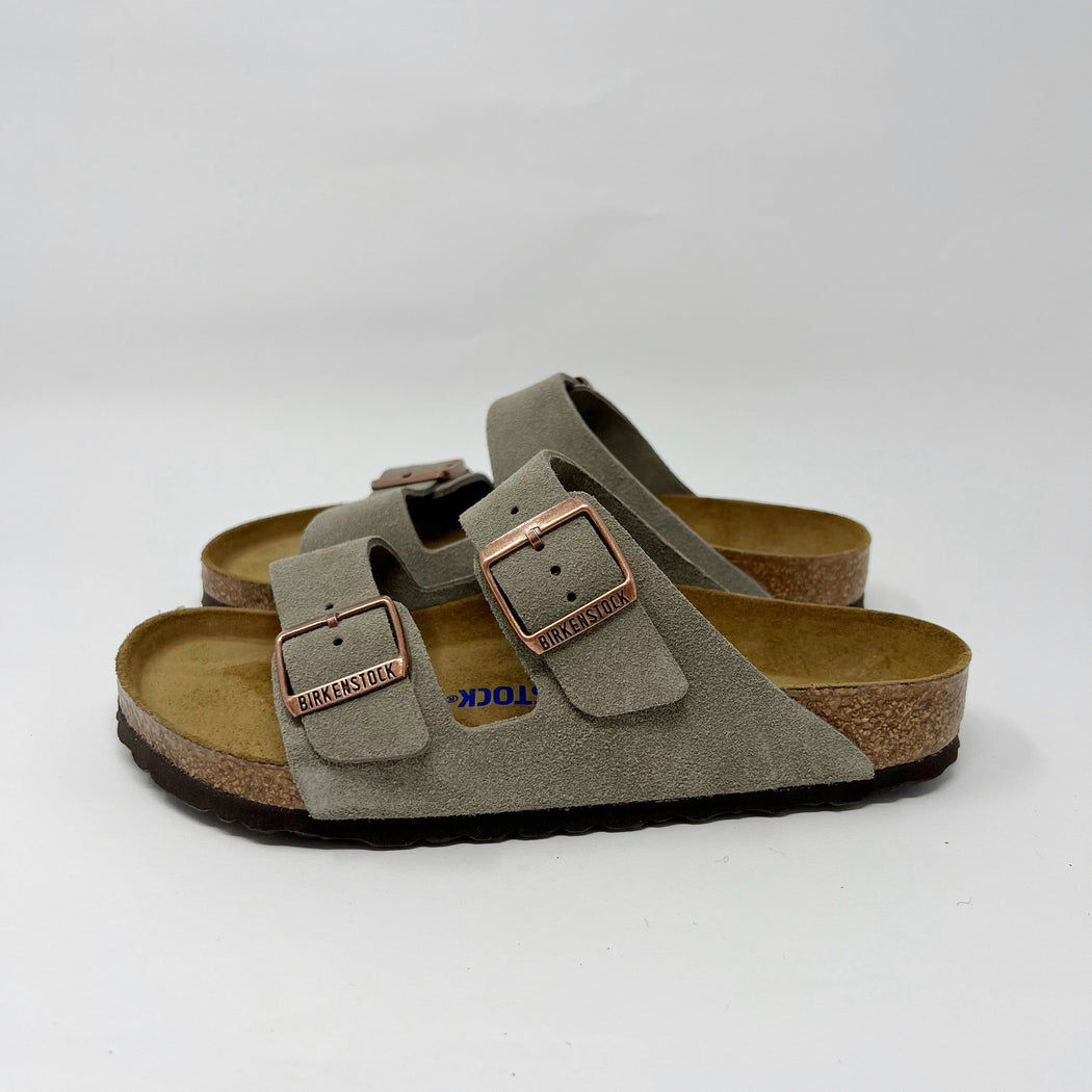 Birkenstock Arizona Regular Suede - Taupe SANDALS - ZIGZAG Footwear