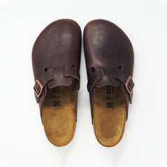 Birkenstock Boston Regular Footbed Oiled Leather Clogs - Habana SHOES - ZIGZAG Footwear