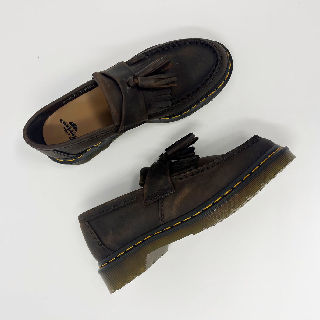 Dr Martens Adrian Dark Brown Crazy Horse SHOES - ZIGZAG Footwear