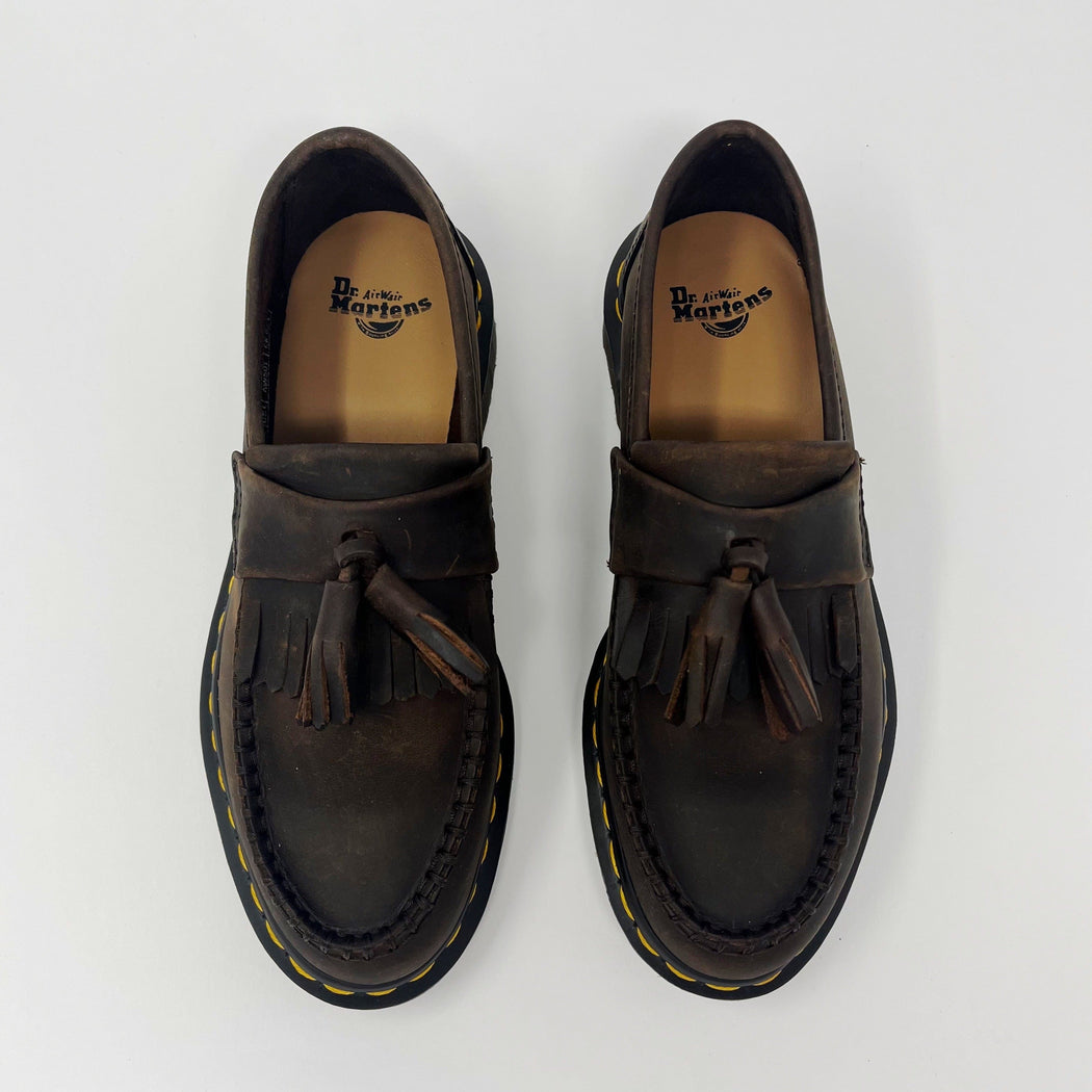 Dr Martens Adrian Dark Brown Crazy Horse SHOES - ZIGZAG Footwear
