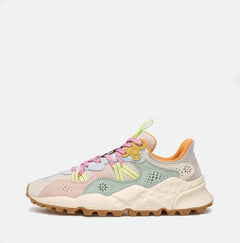 Flower Mountain Tiger Hill Suede Mesh White Pink Celeste I1 TRAINERS - ZIGZAG Footwear