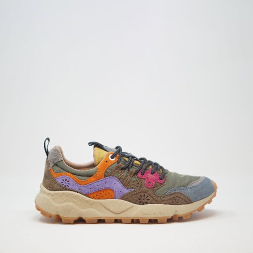 Flower Mountain U Yamano 3 Suede / Nylon Kaki Multi P TRAINERS - ZIGZAG Footwear