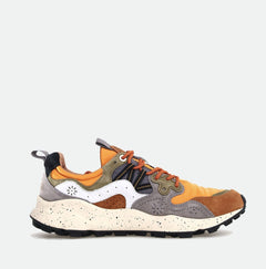 Flower Mountain Yamano 3 Eco Suede Nylon Warm Brown Mustard B1 TRAINERS - ZIGZAG Footwear