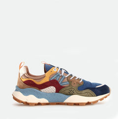 Flower Mountain Yamano 3 Suede Nylon Blue Army Green A1 TRAINERS - ZIGZAG Footwear