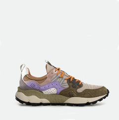 Flower Mountain Yamano 3 Suede Nylon Milatrare Taupe Violet L1 TRAINERS - ZIGZAG Footwear