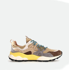 Flower Mountain Yamano 3 Suede Nylon Ripstop Brown Grey D1 TRAINERS - ZIGZAG Footwear