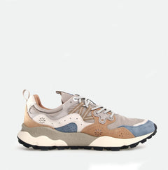 Flower Mountain Yamano 3 Suede Nylon Ripstop Dark Grey Beige C1 TRAINERS - ZIGZAG Footwear