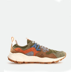 Flower-Mountain-Yamano-3-Suede-Nylon-Ripstop-Militare-Brown-E1 TRAINERS - ZIGZAG Footwear
