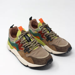 Flower-Mountain-Yamano-3-Suede-U-/-Nylon-Brown-Green-Pastel-HH TRAINERS  - ZIGZAG Footwear