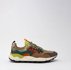 Flower Mountain Yamano 3 Suede U/Nylon Brown Green Pastel HH TRAINERS  - ZIGZAG Footwear