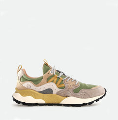 Flower Mountain Yamano 3 Uni Suede Canvas Light Brown Militare O1 TRAINERS - ZIGZAG Footwear