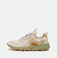 Flower Mountain Yamano 3 Uni Suede Canvas Milk Beige N1 TRAINERS - ZIGZAG Footwear