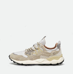 Flower Mountain Yamano 3 Uni Suede Cotton Cloth Light Brown Taupe M1 TRAINERS - ZIGZAG Footwear