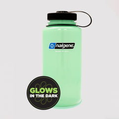 Nalgene 1L Wide Mouth Tritan Sustain Glow In The Dark Green ACCESSORIES - ZIGZAG Footwear