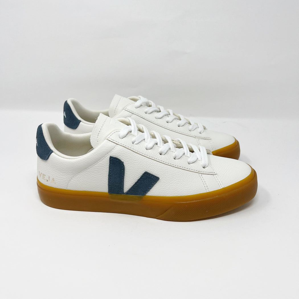 Veja Campo Chromefree Leather White Natural California Gum TRAINERS - ZIGZAG Footwear