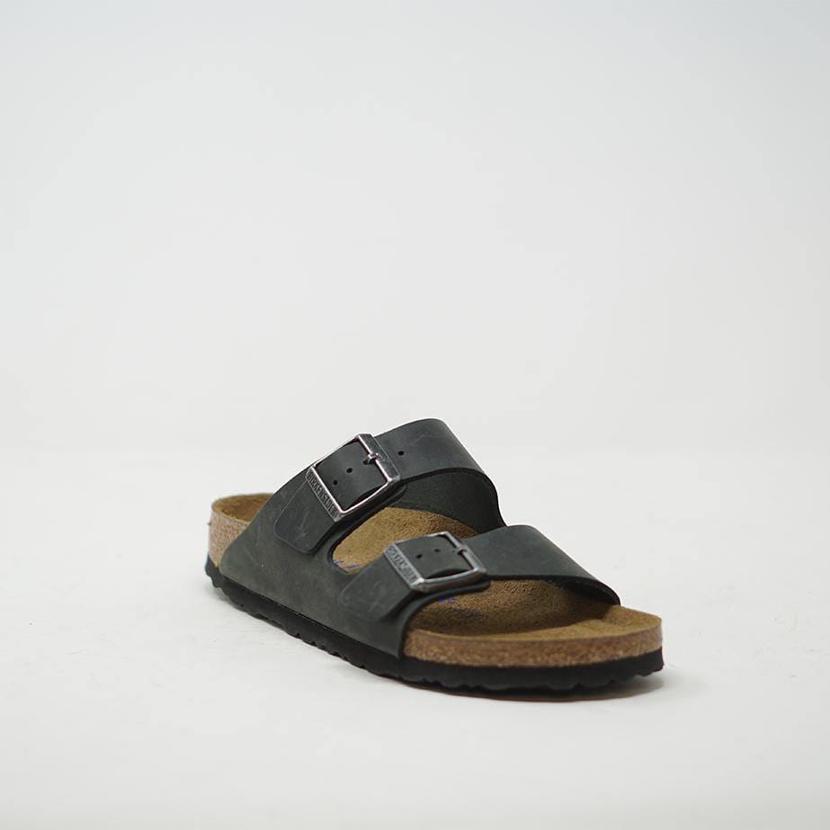 Birkenstock Arizona Women Oiled Leather - Black SANDALS - ZIGZAG Footwear