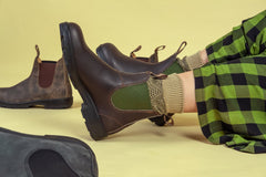 Blundstone 519 Chelsea Boot - Stout Brown/Olive BOOTS  - ZIGZAG Footwear