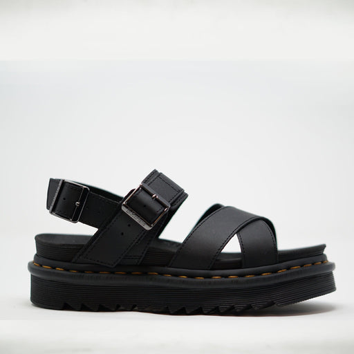 Dr Martens Voss II Black Hydro Leather SANDALS - ZIGZAG Footwear