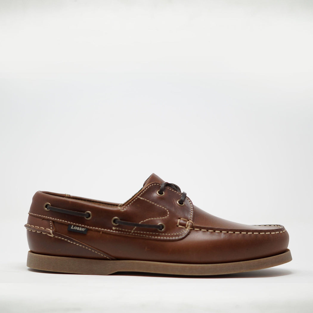 Loake Lymington Brown Waxy Leather SHOES - ZIGZAG Footwear