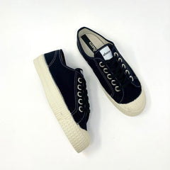 Novesta Star Master Contrast Stitch Black / Beige / Ecru TRAINERS  - ZIGZAG Footwear