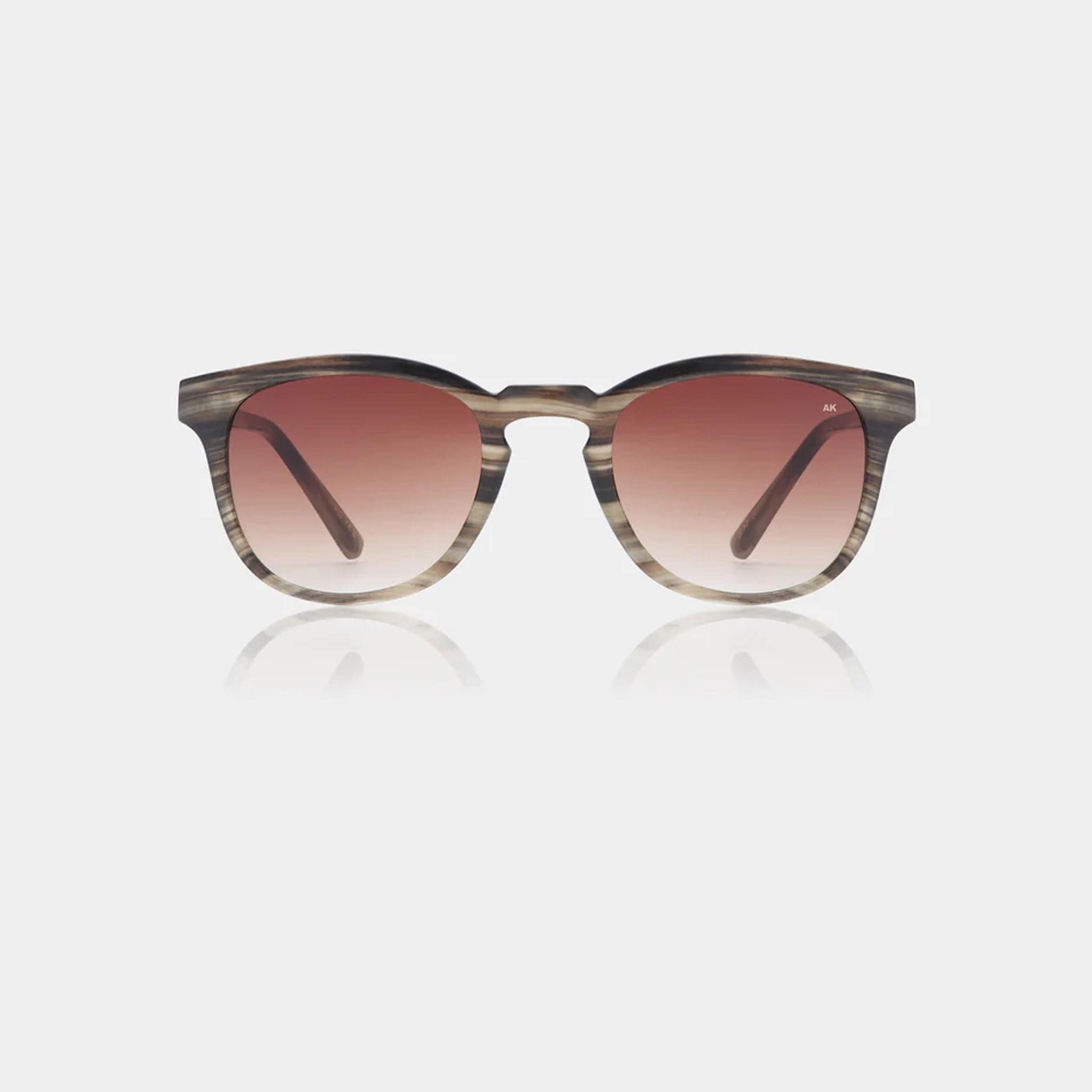 A.Kjærbede Sunglasses Bate Striped Horn SUNGLASSES  - ZIGZAG Footwear