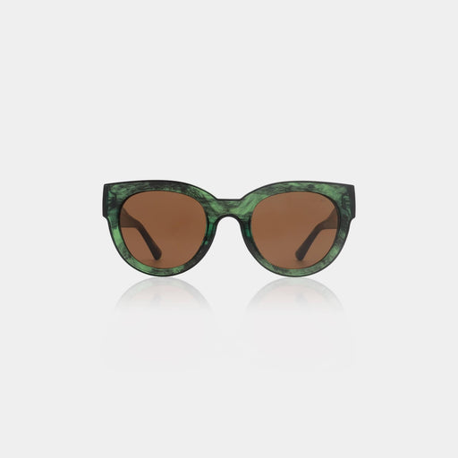 A.Kjærbede Sunglasses Lilly Green Marble Transparent SUNGLASSES  - ZIGZAG Footwear