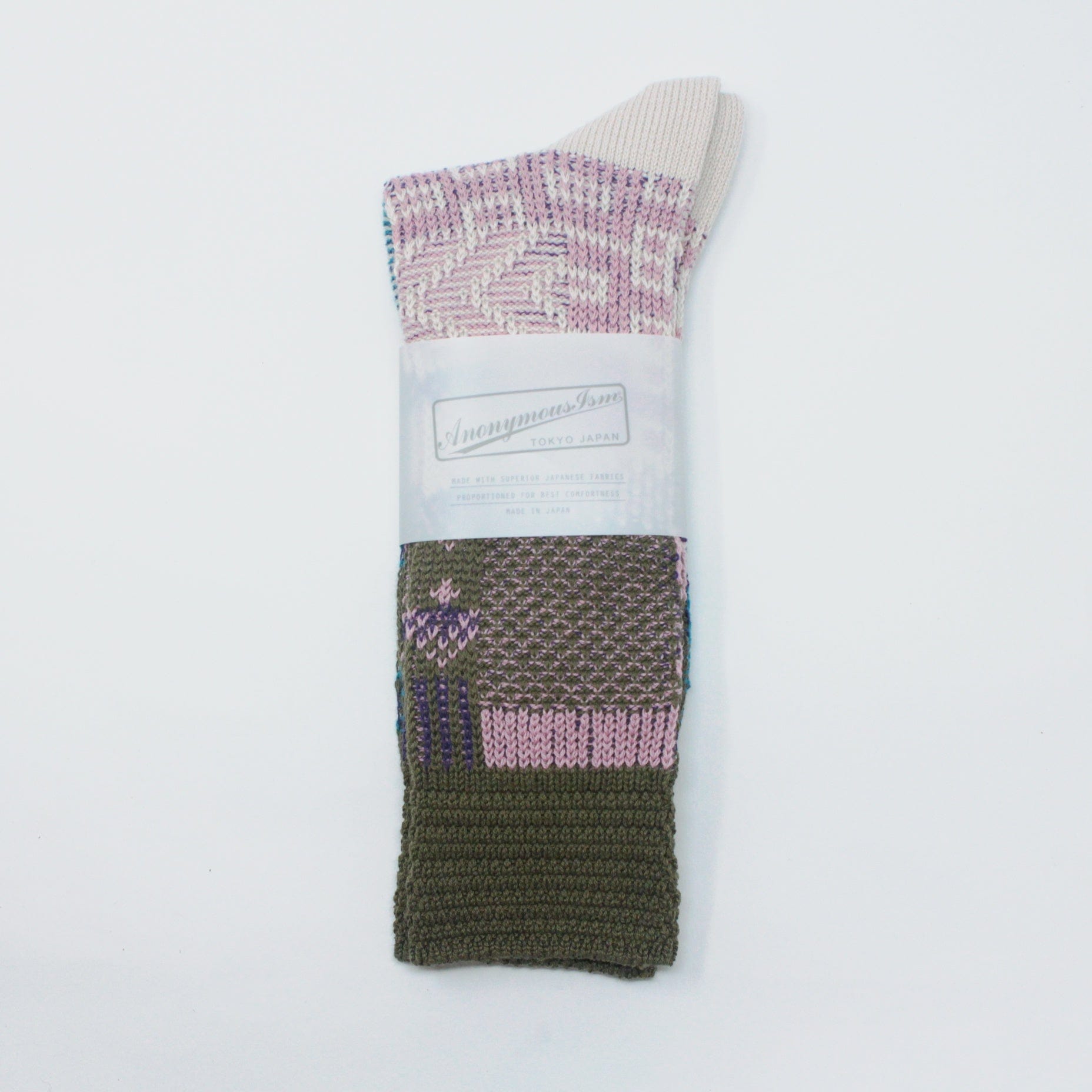 Anonymous Ism Multi Links JQ Crew Socks Khaki L Socks  - ZIGZAG Footwear