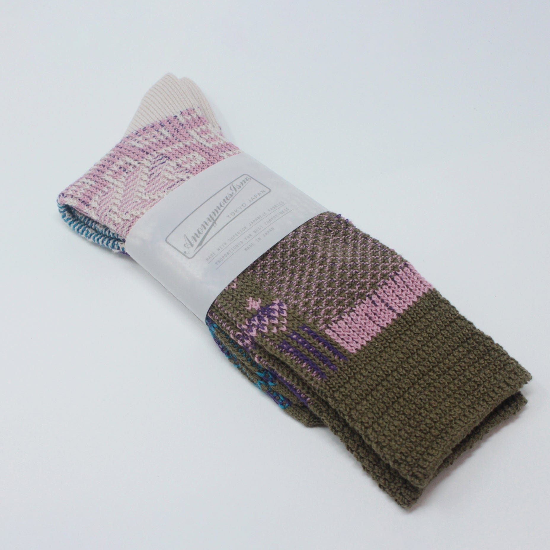 Anonymous Ism Multi Links JQ Crew Socks Khaki L Socks  - ZIGZAG Footwear