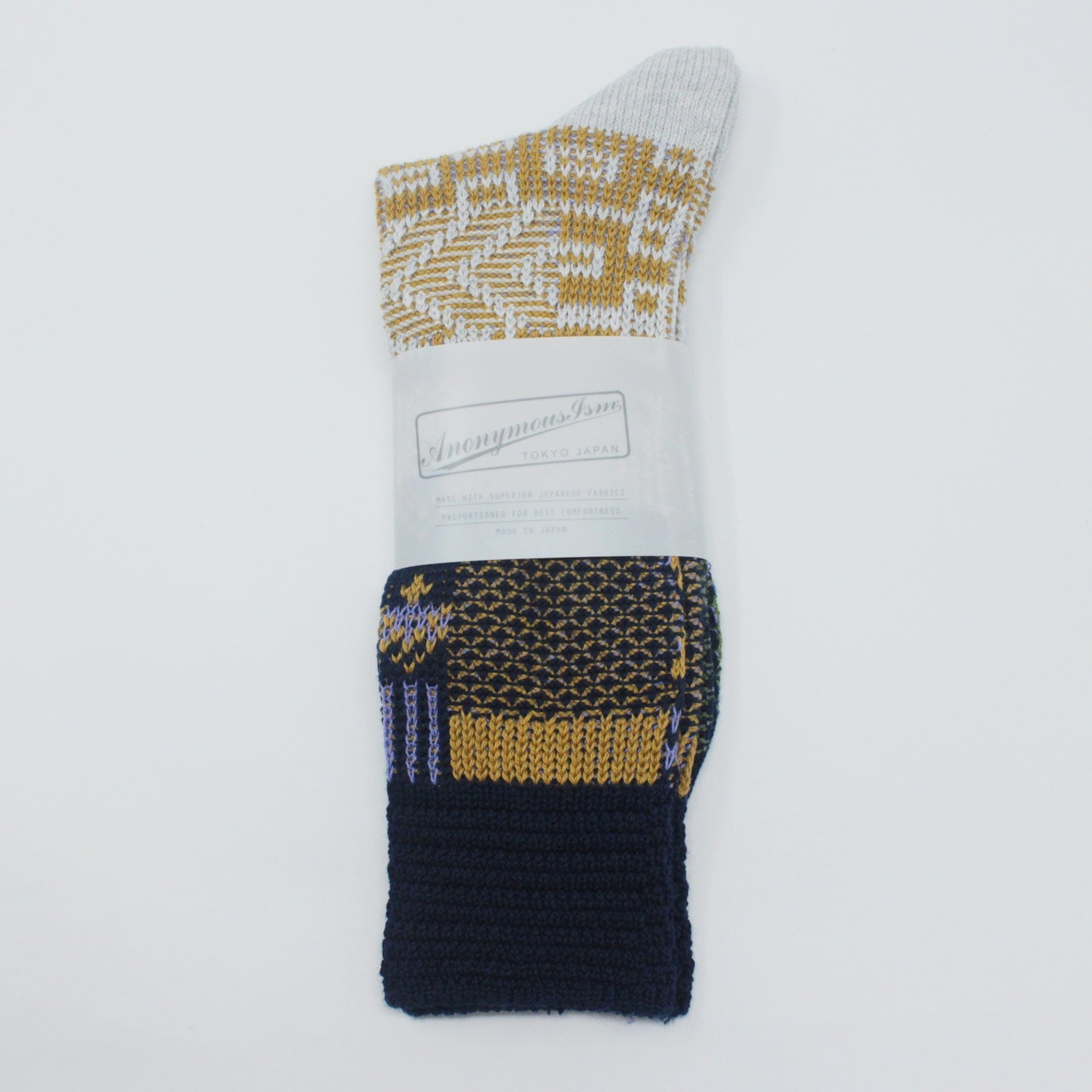 Anonymous-Ism Multi Links JQ Crew Socks Navy L Socks  - ZIGZAG Footwear