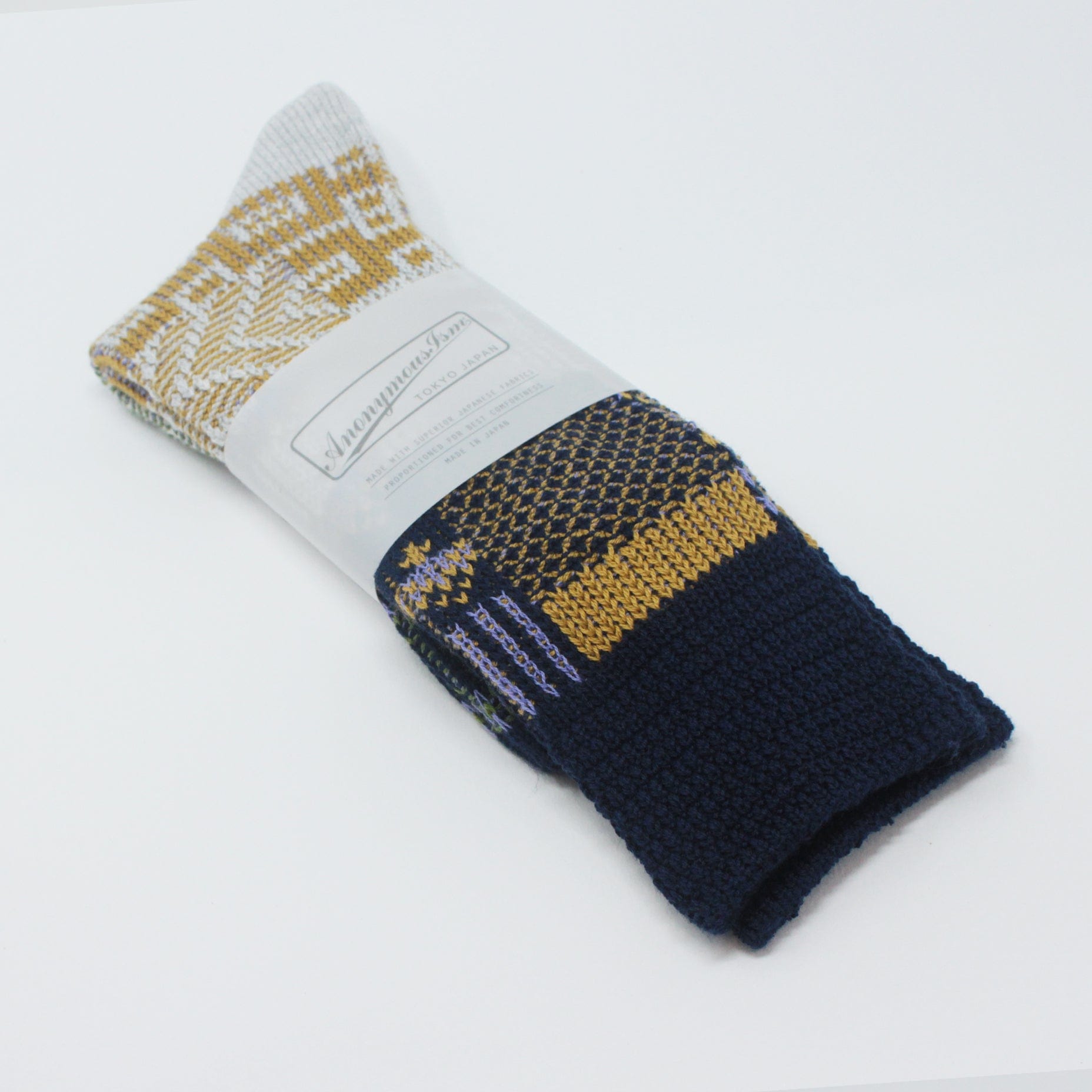 Anonymous-Ism Multi Links JQ Crew Socks Navy L Socks  - ZIGZAG Footwear