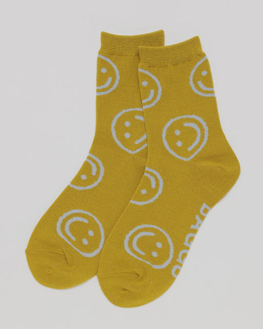 Baggu-Crew-Socks-Ochre-Happy Socks  - ZIGZAG Footwear