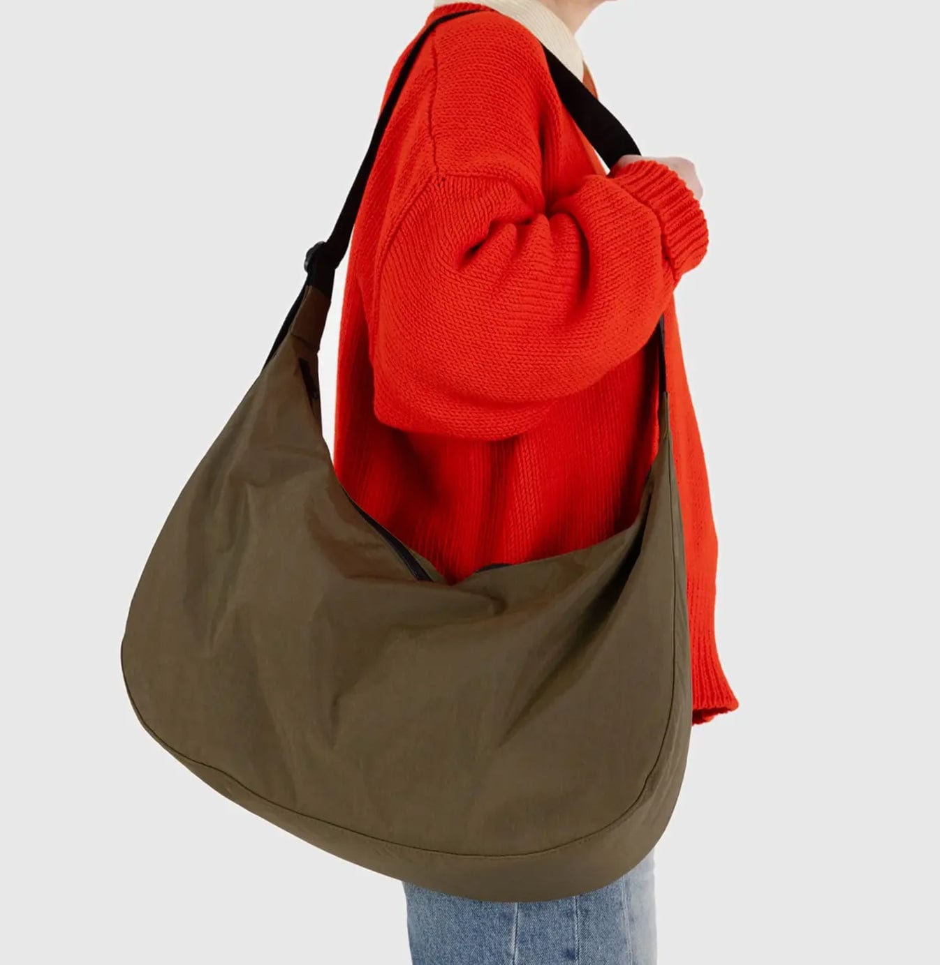 Baggu Large Nylon Crescent Bag Seaweed BAGS  - ZIGZAG Footwear