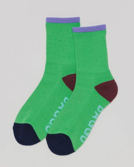 Baggu-Ribbed-Sock-Aloe-Mix Socks  - ZIGZAG Footwear