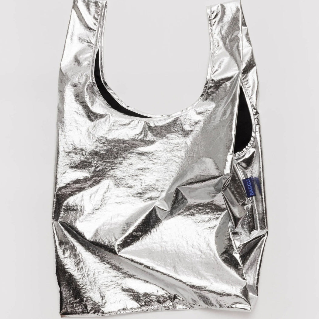 Baggu Standard Bag Metallic Silver BAGS  - ZIGZAG Footwear