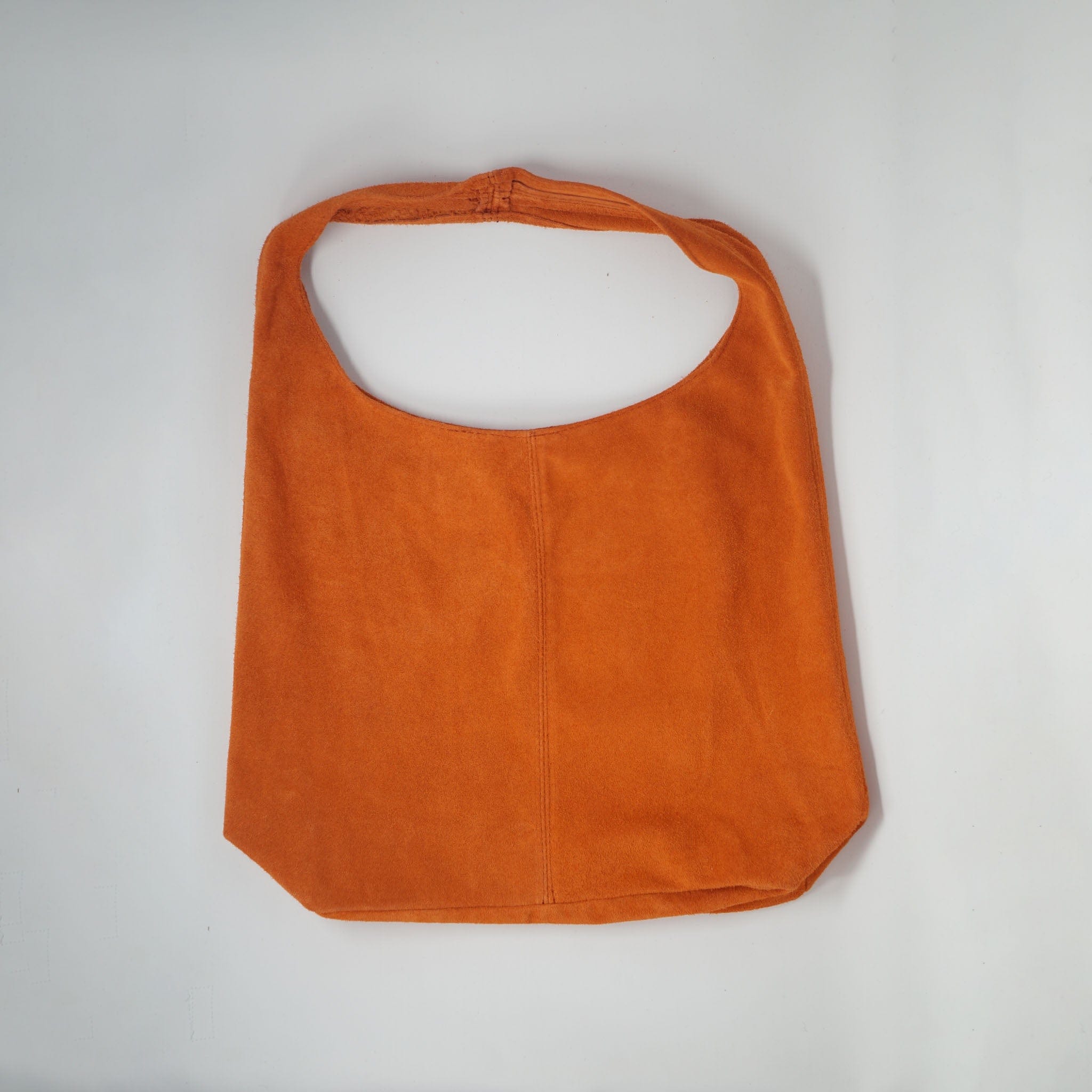 Bagitali M561 Large Suede Shoulder Bag - Orange BAGS  - ZIGZAG Footwear