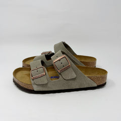 Birkenstock Arizona Regular Suede - Taupe SANDALS  - ZIGZAG Footwear