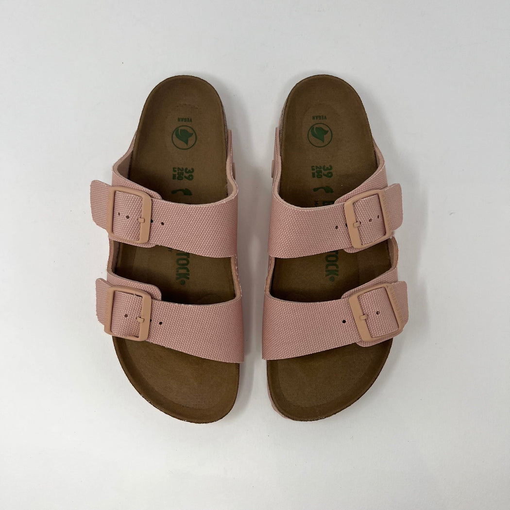Birkenstock Arizona Vegan Textile Canvas Narrow Footbed Soft Pink SANDALS  - ZIGZAG Footwear