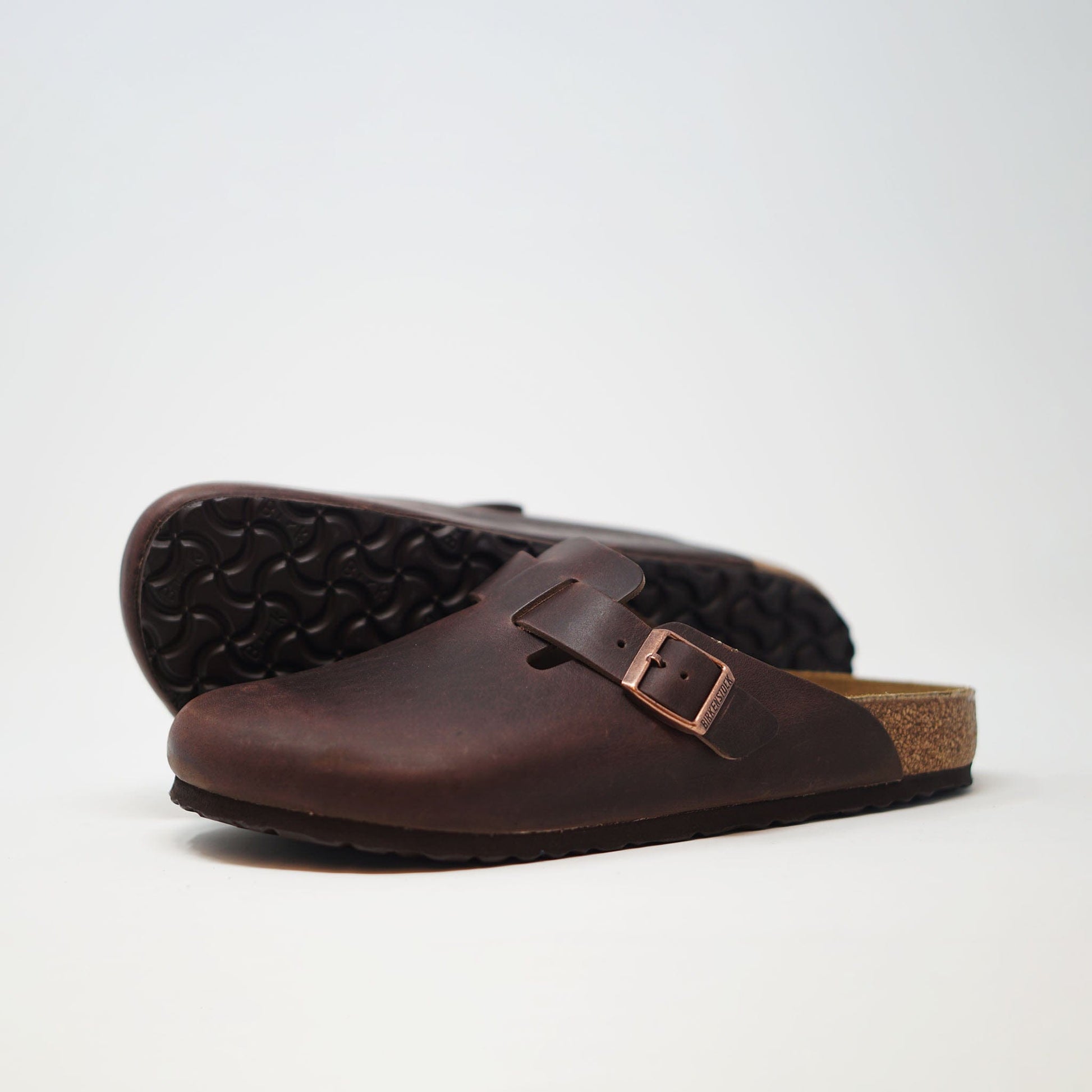Birkenstock Boston Regular Footbed Oiled Leather Clogs - Habana SHOES  - ZIGZAG Footwear