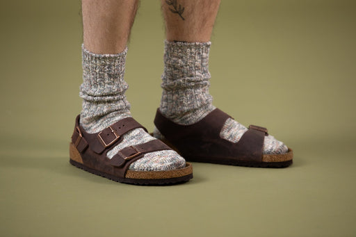 Birkenstock Milano Regular Footbed Oiled Leather Habana SANDALS  - ZIGZAG Footwear