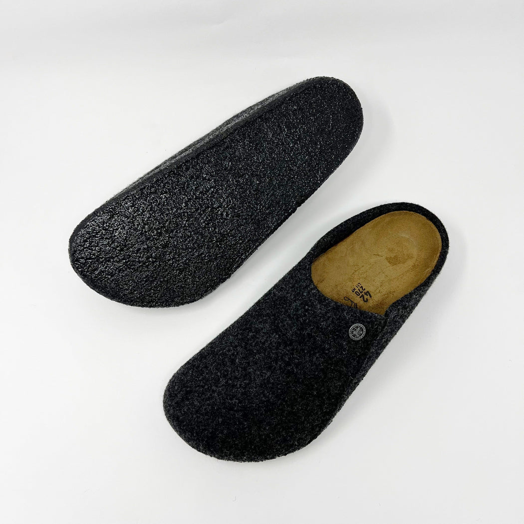Birkenstock Zermatt Wool Felt Clogs - Anthracite SLIPPERS  - ZIGZAG Footwear