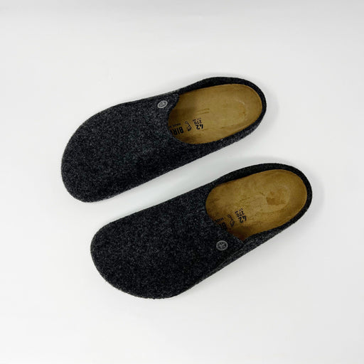 Birkenstock Zermatt Wool Felt Clogs - Anthracite SLIPPERS  - ZIGZAG Footwear