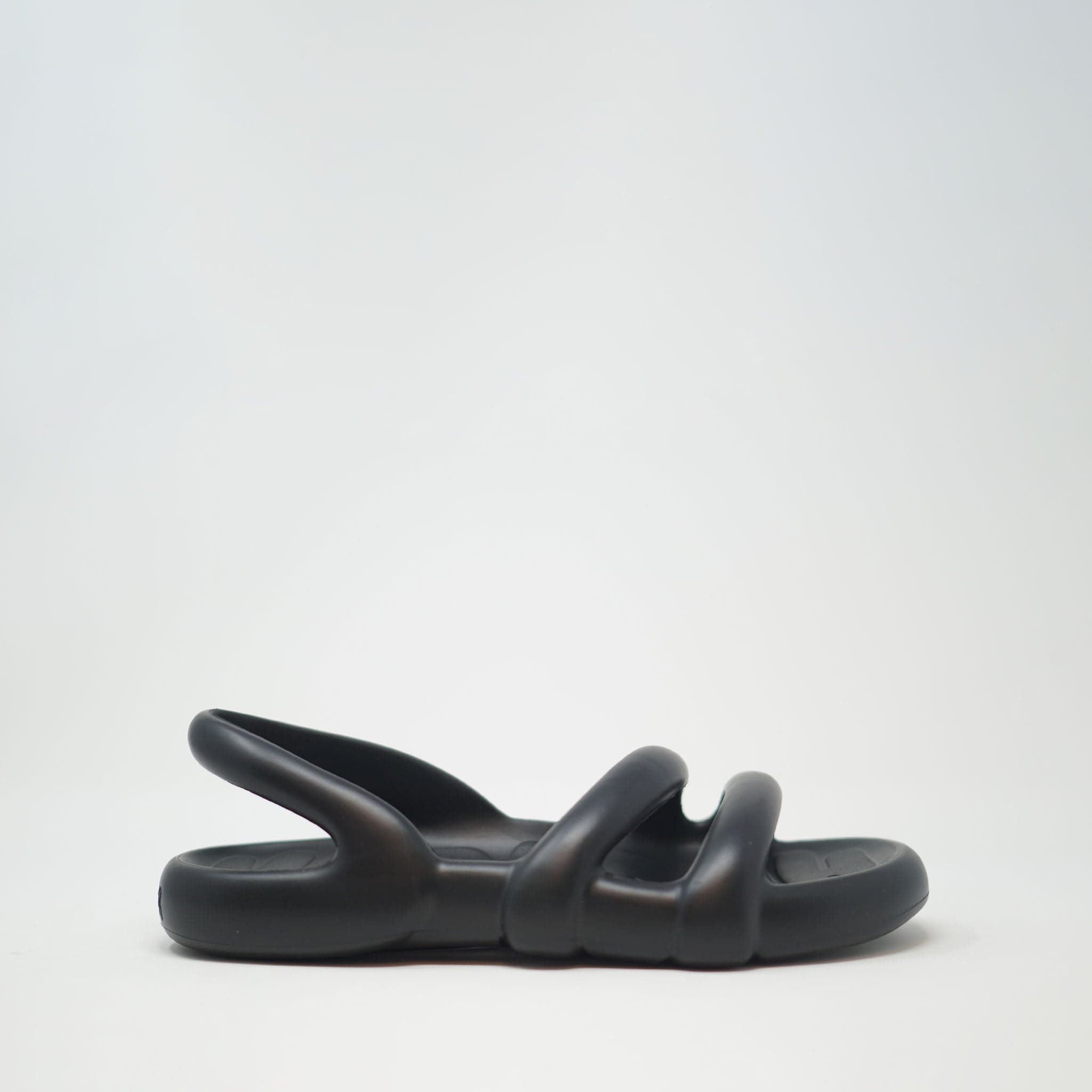 Camper Kobarah Flat Black Synthetic Sandal SANDALS  - ZIGZAG Footwear