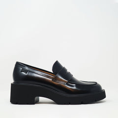 Camper Milah Black Leather Loafer TRAINERS  - ZIGZAG Footwear
