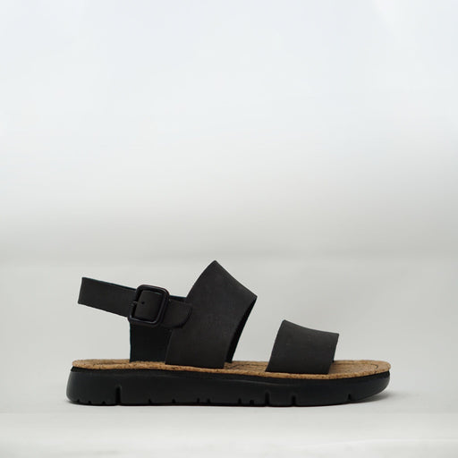 Camper Oruga Leather Strap Sandal Black SANDALS  - ZIGZAG Footwear
