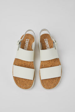 Camper Oruga Leather Strap Sandal White SANDALS  - ZIGZAG Footwear