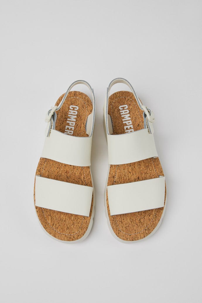 Camper Oruga Leather Strap Sandal White SANDALS  - ZIGZAG Footwear