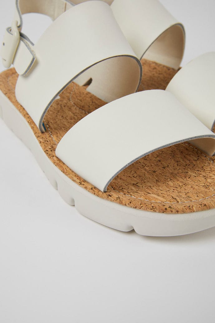 Camper Oruga Leather Strap Sandal White SANDALS  - ZIGZAG Footwear